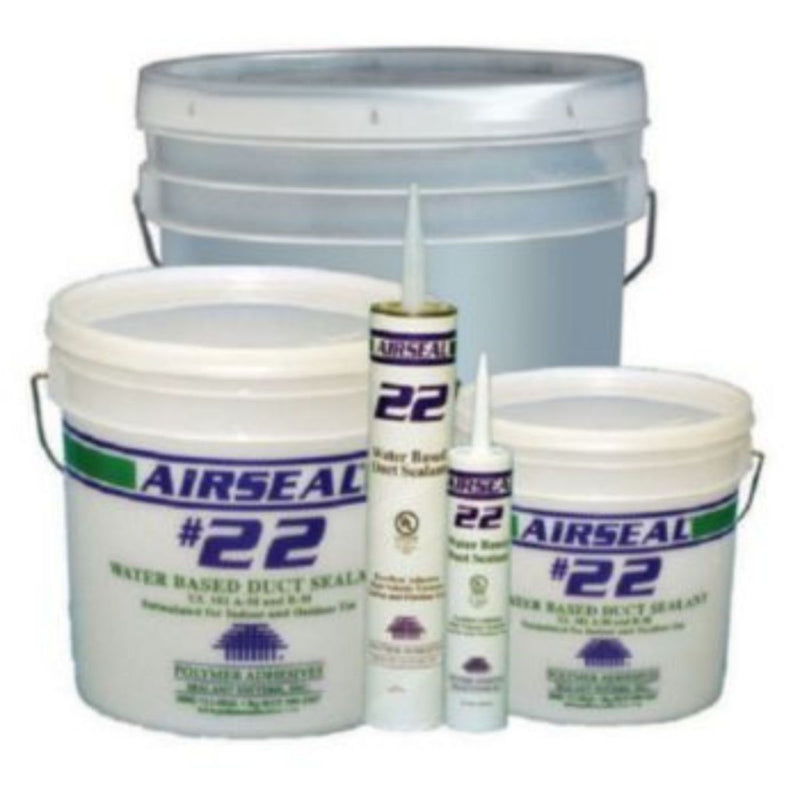 Polymer Adhesives 1-AS22-02G-00, AS22-2(G) - Airseal #22-2 Grey, Water Based Duct Sealant
