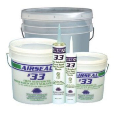 Polymer Adhesives 1-AS33-02W-00, AS33-2(W) - Airseal #33-2 White, Fiber Reinforced Water Based Duct Sealant