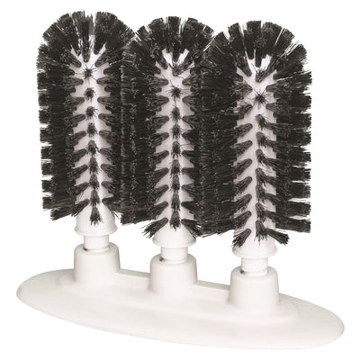 Winco GWM-300 Bar Maid 3 Brush Manual Glass Washer with Suction Cup Base