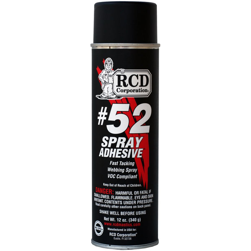 RCD Corporation 300520, #52 Spray Adhesive, 20 fl. oz. aerosol can contains 12 oz of spray adhesive