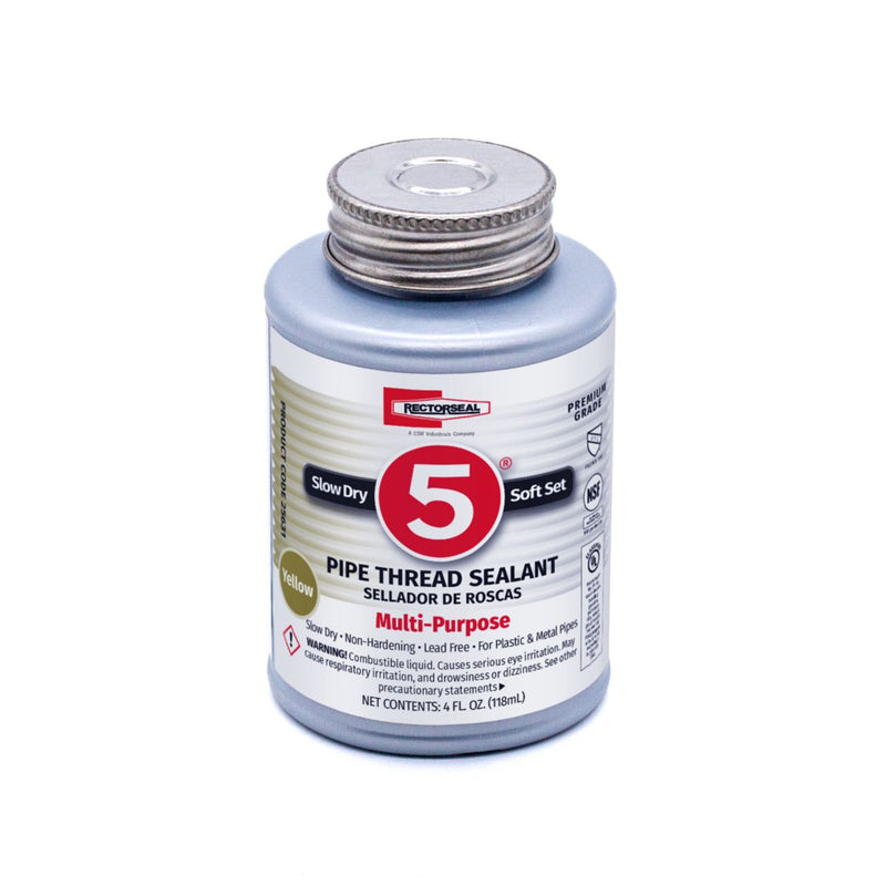 RectorSeal 25631, #5 Multi-Purpose Pipe Thread Sealant, 1/4 Pint Can, 4 oz