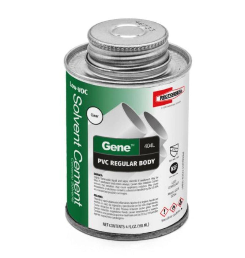 RectorSeal 55901, Gene™ 404L PVC Cement Low-VOC, 1/4 Pint, 8 oz (236 ml)
