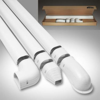 Fortress 84105, LDK122W 122mm 4.5 in x 12 ft Wall Duct Kit, White