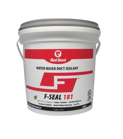 Red Devil 0841DX, FSeal Gray - 1 Gallon Fiber Reinforced Water Based Duct Sealant - Gray Color - UL181 A-M & B-M