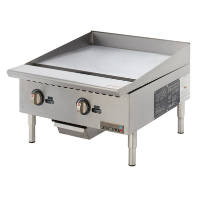 Winco NGGD-24M 24 Inch Griddle Gas Countertop with 60,000 BTU Burners