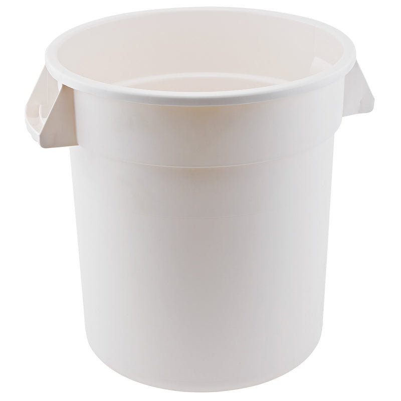 Winco PTC-20W 20 Gallon Heavy Duty Trash Can White HDPE with Durable Design