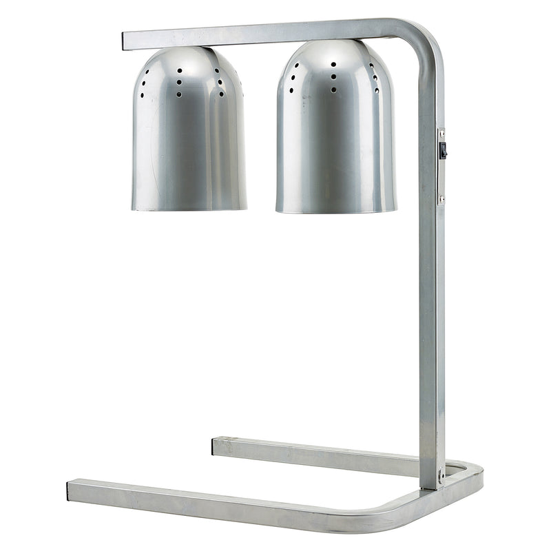Winco EHL-2C 19-3/4 Inch Electric Heat Lamp Stainless Steel with 2 Bulbs