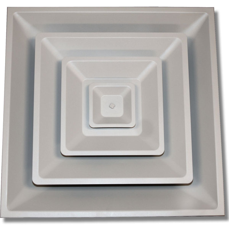 Shoemaker FTD-6, 6 Ceiling Diffuser, White Steel Ceiling Air Vent, FTD Series