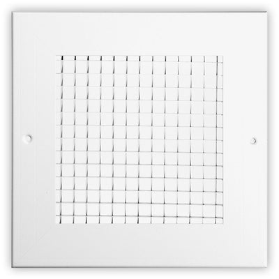 Shoemaker 600-12X12, 12x12 Return Air Grille, White Aluminum Wall & Ceiling Vent Cover, 600 Series