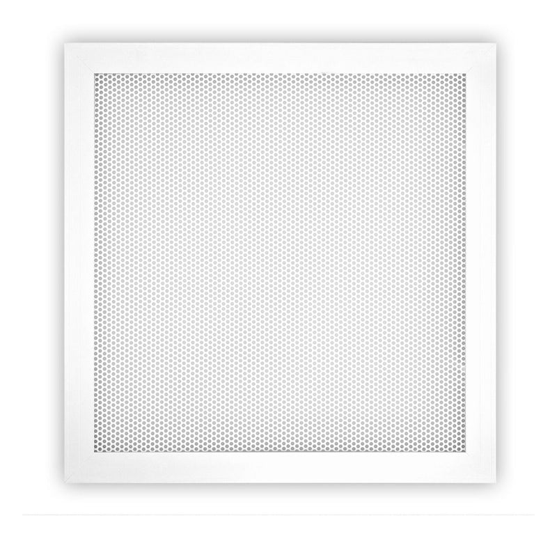 Shoemaker 600PT-2X2, 24x24 Perforated Return Air Grille, White Aluminum Wall & Ceiling Vent Cover, 600PT Series
