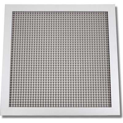 Shoemaker 600T-2X2, 24x24 Return Air Grille, White Aluminum Wall & Ceiling Vent Cover, 600T Series