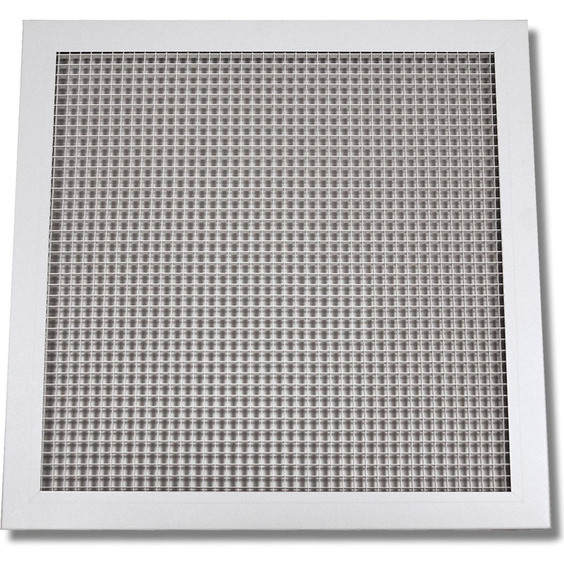Shoemaker 600T-2X2, 24x24 Return Air Grille, White Aluminum Wall & Ceiling Vent Cover, 600T Series