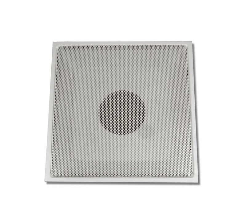 Shoemaker 830-8, 24x24 Perforated T-Bar Lay-In Return Air Grille, Hinged Face, White Steel Wall & Ceiling Vent Cover, 830 Series