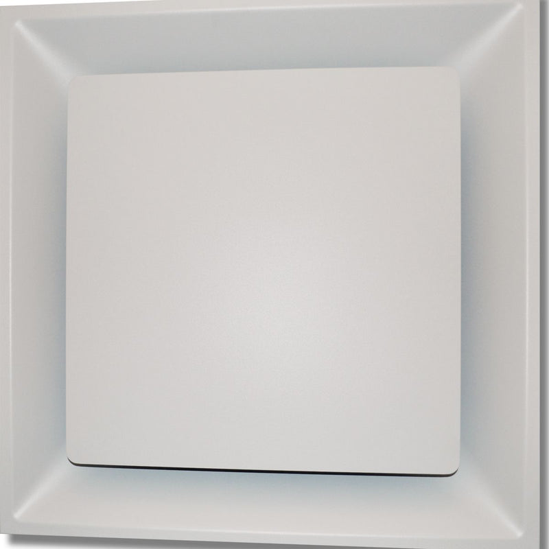 Shoemaker HL-8, 8 Ceiling Diffuser, White Steel Ceiling Air Vent, HL Series