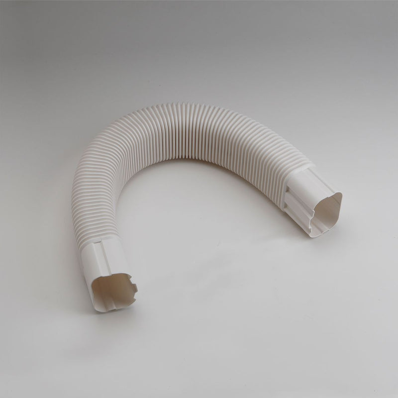 Slimduct 86108, SF100800W 100mm 3.75 in, 31 in Flexible Elbow, White