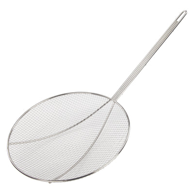 Winco SC-12R 12 Inch Diameter Round Skimmer Nickel Plated Wire with Handle
