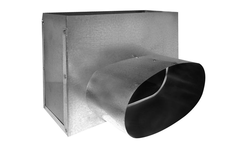 Southwark 3554126, 4x12-6 Duct Boot, Silver Steel HVAC Duct Fitting, 30 GA