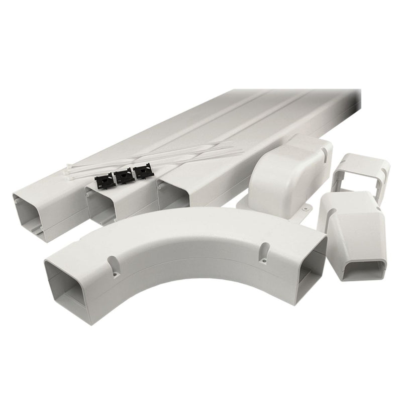SpeediChannel 230-IKC4, ™ 4 in Installation Kit with 3 Pieces of 48 in Channel, Line Set Cover Fitting, Ivory