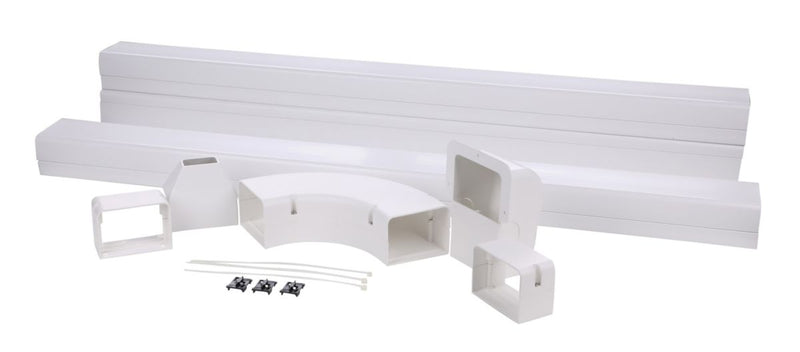 SpeediChannel 230-IKC4W, 4 in Installation Kit with Channel, Line Set Cover Fitting, White