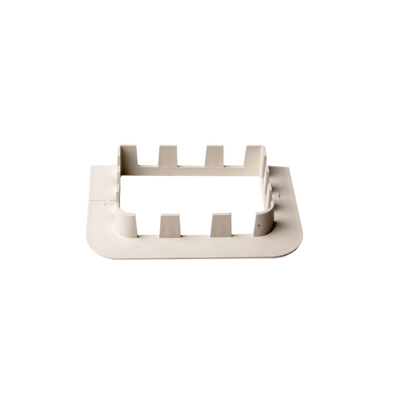 SpeediChannel 230-FR4, ™ Flat Wall Escutcheon, 4 in, Line Set Cover Fitting, Ivory