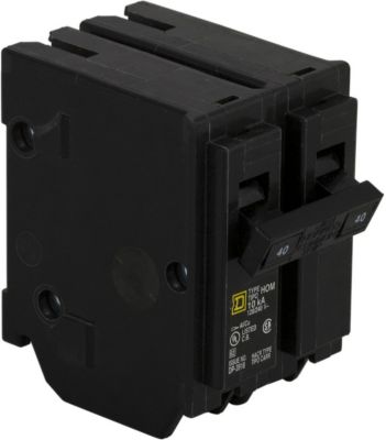 Square D Circuit Breaker 40 Amp 120/240 VAC 2-Pole Single Phase HOM240