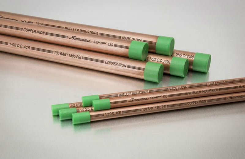 Mueller 130X03020, 1/2 in OD x 20 ft ACR Hard Copper Tube, Nitrogen Charged