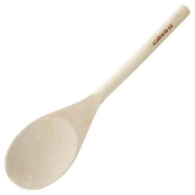 Winco WWP-12 12 Inch Wooden Spoon with Hardwood Construction for Cooking