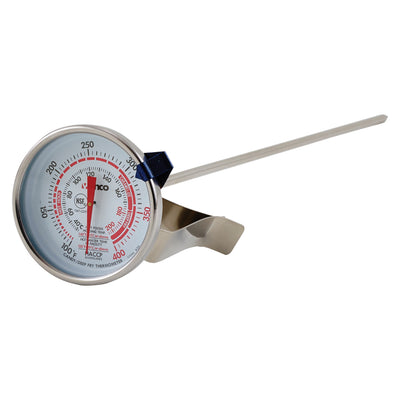Winco TMT-CDF3 12 Inch Candy Deep Fry Thermometer with Stem Pot Clip