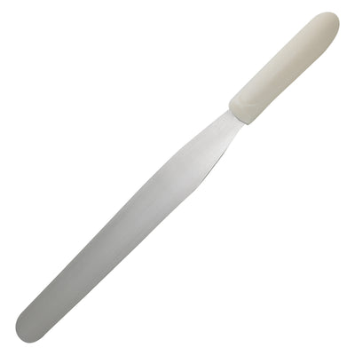 Winco TWPS-9 10 Inch Bakery Spatula with Stainless Steel Blade White Handle