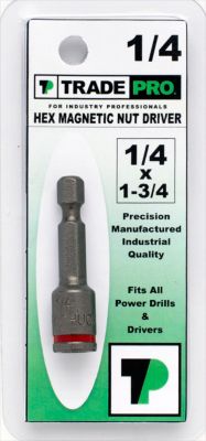 TRADEPRO® Drill Chuck for Hex head screws 1/4" x 1-3/4 Chuck TP-52016