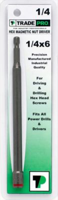 TRADEPRO® Drill Chuck for Hex Head Screws 1/4" x 6" Chuck TP-52068
