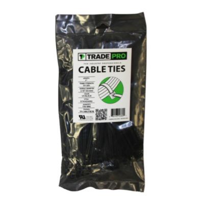 TRADEPRO® Cable Tie 7" Nylon 6, 6 Pack of 100 TP-CABLETIE7B