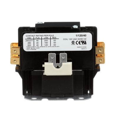 TRADEPRO® Contactor 40 Amp 120 VAC Coil 1-Pole Single Phase TP-CON-1/120/40