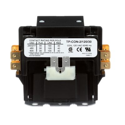 TRADEPRO® Contactor 30 Amp 120 VAC Coil 2-Pole Single Phase TP-CON-2/120/30