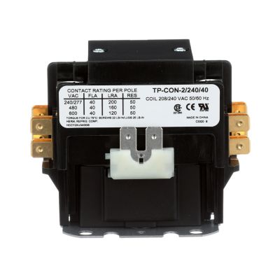 TRADEPRO® Contactor 40 Amp 240 VAC Coil 2-Pole Single Phase TP-CON-2/240/40