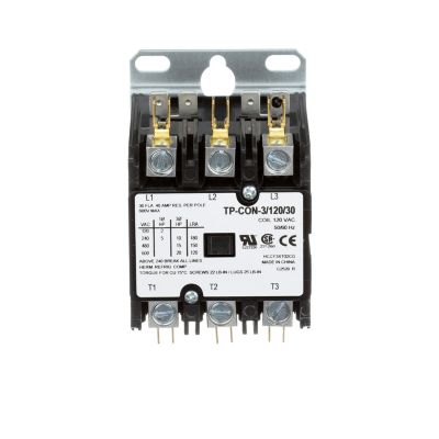 TRADEPRO® Contactor 30 Amp 120 VAC Coil 3-Pole Single Phase TP-CON-3/120/30