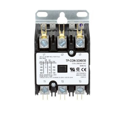 TRADEPRO® Contactor 30 Amp 240 VAC Coil 3-Pole TP-CON-3/240/30