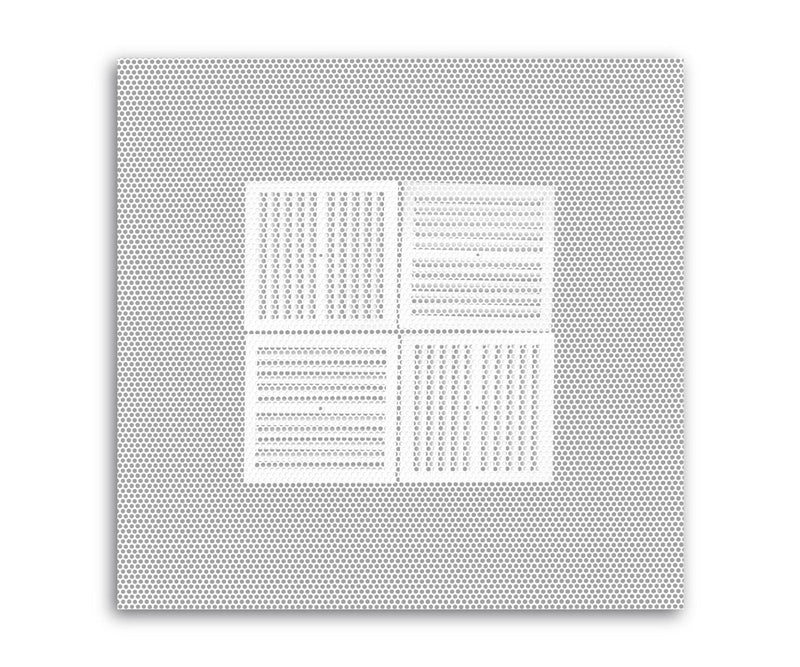 TRUaire 1010MAR, 24x24 Perforated T-Bar Lay-In Return Air Grille, White Steel Wall & Ceiling Vent Cover