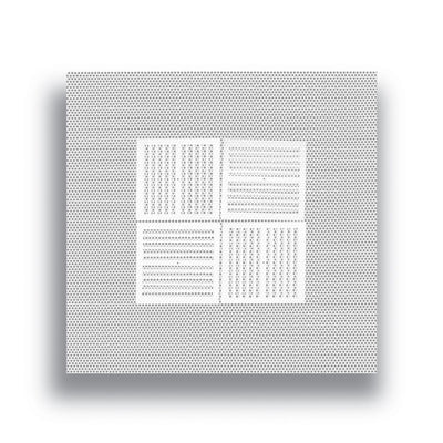 TRUaire 1010MAS, 24x24 Perforated T-Bar Lay-In Return Air Diffuser, White Steel Ceiling Air Vent