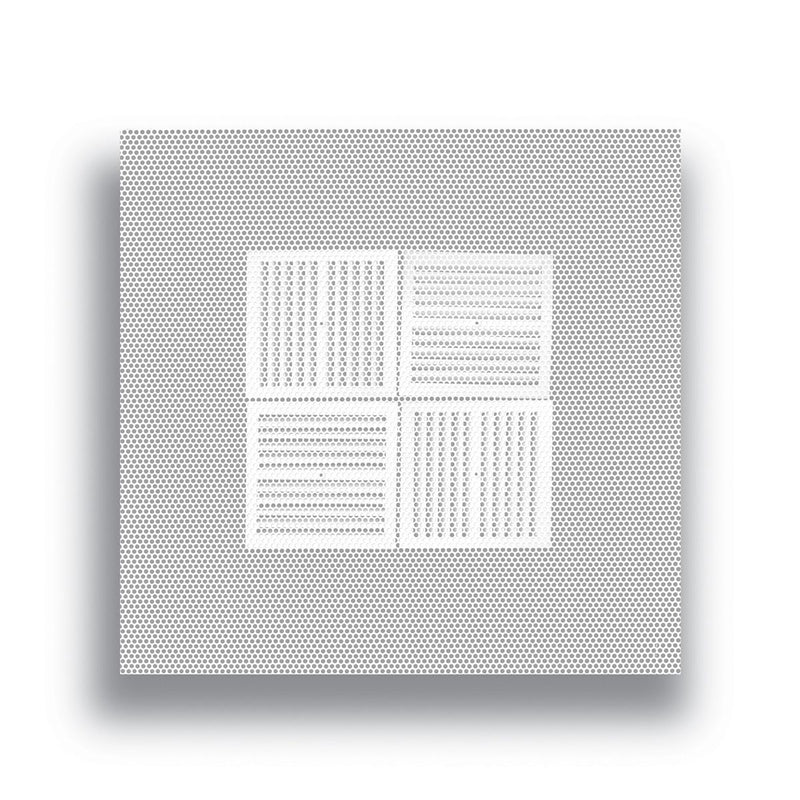 TRUaire 1010MAS, 24x24 Perforated T-Bar Lay-In Return Air Diffuser, White Steel Ceiling Air Vent
