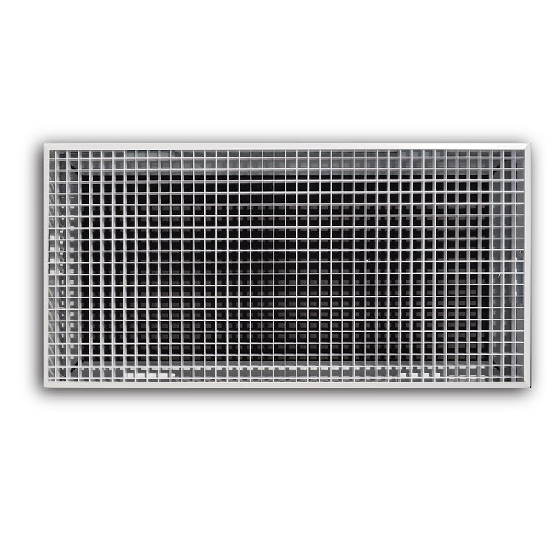 TRUaire 1130DBR4, 24x48 T-Bar Lay-In Return Air Grille, White Steel Wall & Ceiling Vent Cover, 1130DBR Series