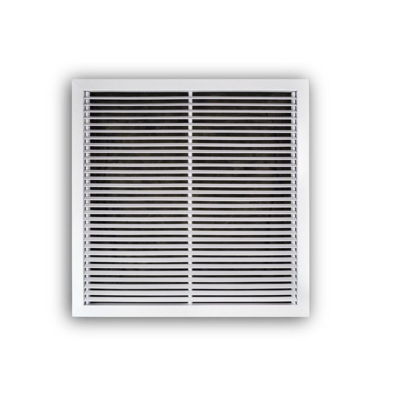 TRUaire 1210RGMLD, 24x24 T-Bar Lay-In Return Air Grille, White Steel Wall & Ceiling Vent Cover, 1210RG Series