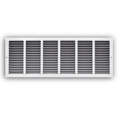 TRUaire 122RW30X08W, 30x8 Return Air Grille, White Steel Wall & Ceiling Vent Cover, 122RW Series