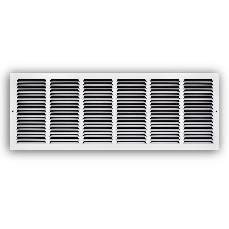 TRUaire 122RW30X10W, 30x10 Baseboard Return Grille, White Steel Baseboard Air Vent, 122RW Series