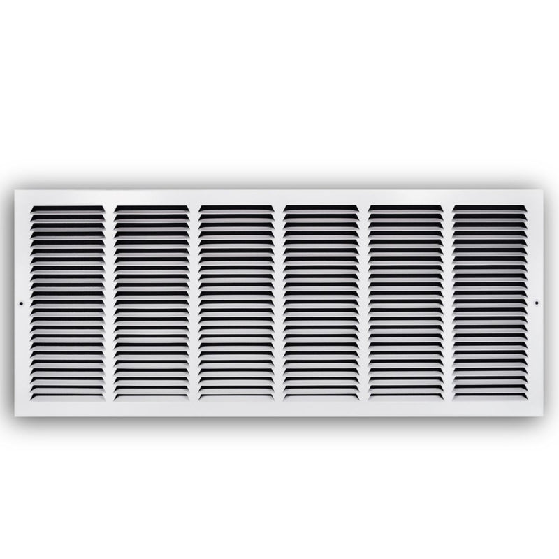 TRUaire 122RW36X10, 36x10 Return Air Grille, White Steel Wall & Ceiling Vent Cover, 122RW Series