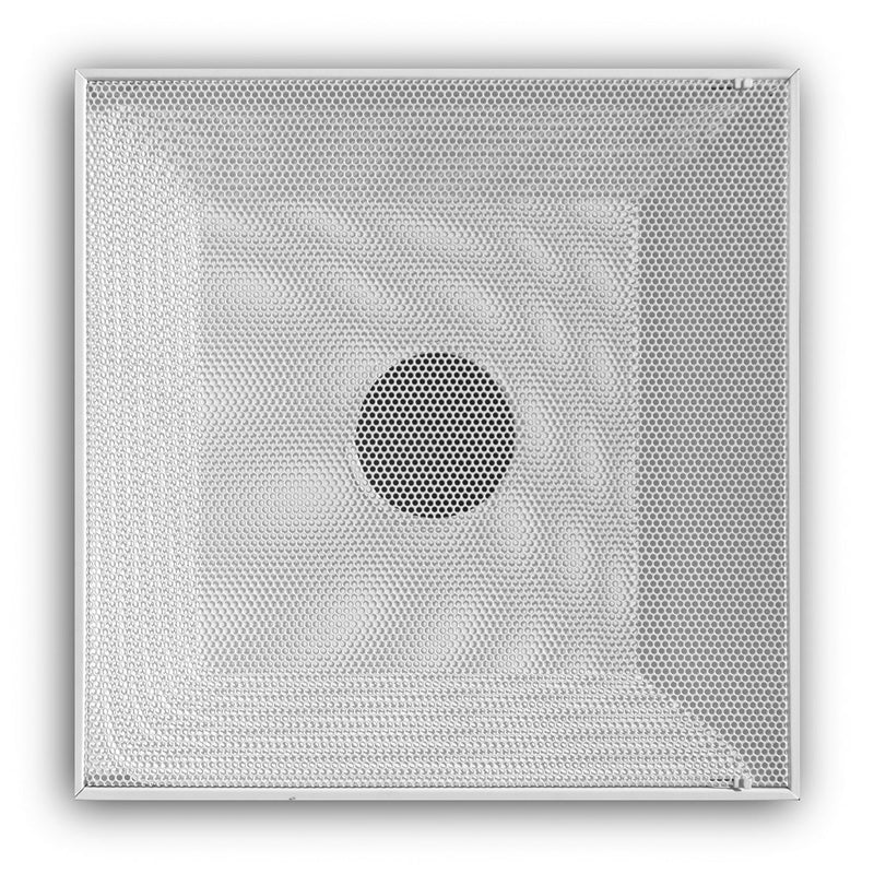 TRUaire 1444RG18, 24x24 Perforated T-Bar Lay-In Return Air Grille, White Steel Wall & Ceiling Vent Cover, 1444RG/18 Series