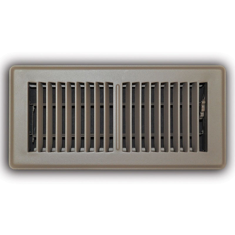 TRUaire 150MB04X10, 4x10 Floor Return Air Grille, Brown Steel Floor Vent Cover, 150MB Series