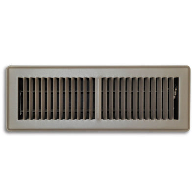 TRUaire 150MB04X14, 4x14 Floor Return Air Grille, Brown Steel Floor Vent Cover, 150MB Series