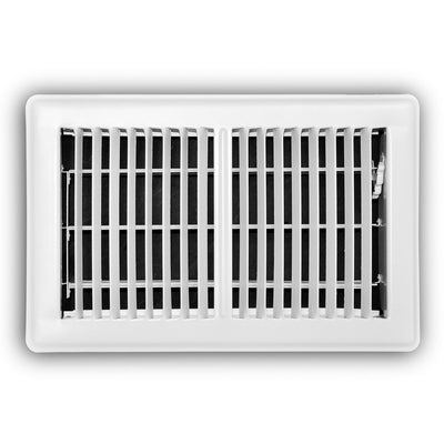 TRUaire 150MW06X10, 6x10 Floor Return Air Grille, White Steel Floor Vent Cover, 150MW Series
