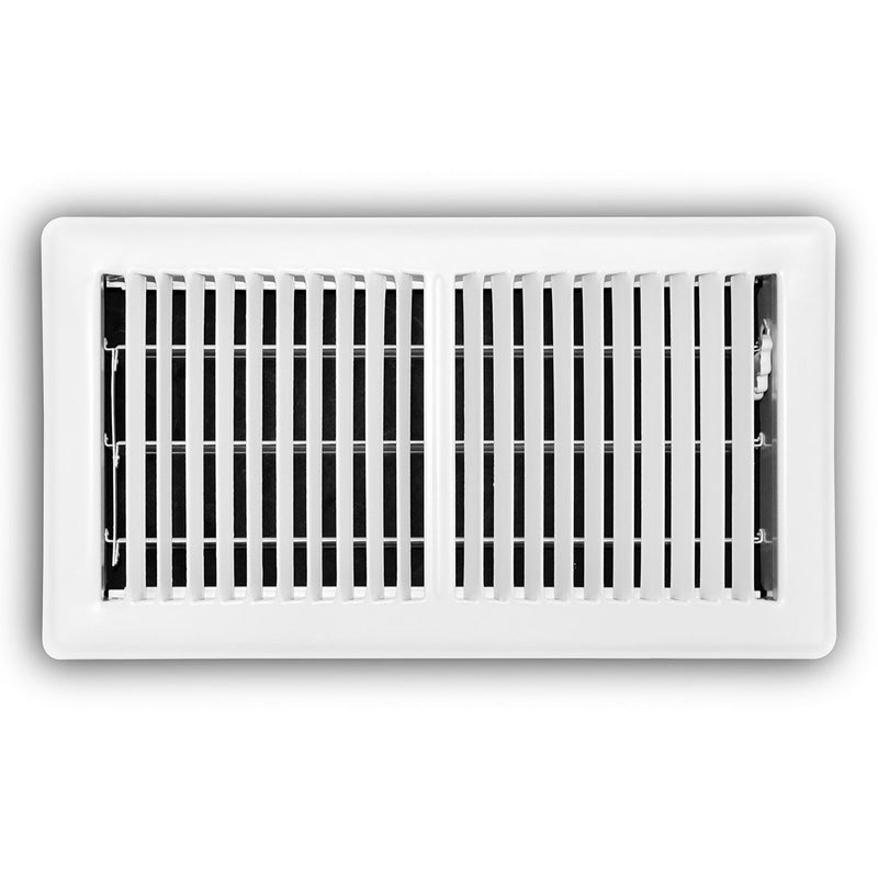 TRUaire 150MW06X12, 6x12 Floor Return Air Grille, White Steel Floor Vent Cover, 150MW Series